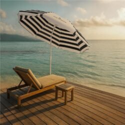 Serendipio Tanereef Stripe Beach Umbrella