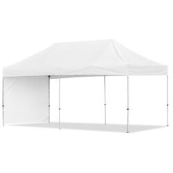 Coated Steel Sublimated Gazebo 6m x 3m -  1 Short Full-Wall Skin
