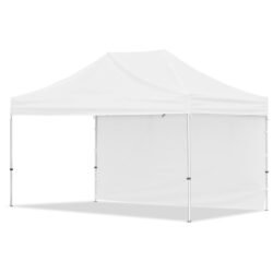 Coated Steel Sublimated Gazebo 4.5m x 3m 1 Long Full-Wall Skin
