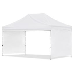 Coated Steel Sublimated Gazebo 4.5m x 3m -  2 Short Full-Wall Skins