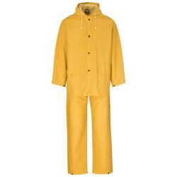 Light Hurricane Rubberised Polyester/PVC Rainsuit - Yellow