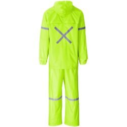 ALT-1601-L-GHBK_1024X1024 Outdoor Hi-Viz Reflective Polyester/PVC Rainsuit - Lime