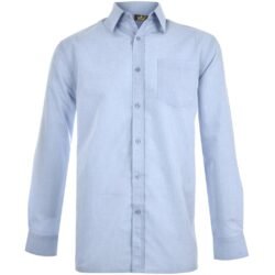 Mens Long Sleeve Apollo Shirt - Light Blue