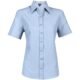 Ladies Short Sleeve Oxford Shirt - Light Blue