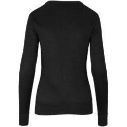 Ladies Long Sleeve Peru V-Neck Jersey - Black