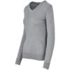 Ladies Long Sleeve Peru V-Neck Jersey - Grey