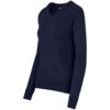 Ladies Long Sleeve Peru V-Neck Jersey - Navy