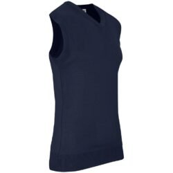 Mens Sleeveless Peru V-Neck Jersey - Navy