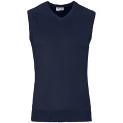 Mens Sleeveless Peru V-Neck Jersey - Navy