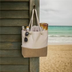 Okiyo Suna Jute & Cotton Beach Bag