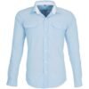 Mens Long Sleeve Windsor Shirt - Light Blue