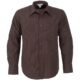 Mens Long Sleeve Manhattan Striped Shirt - Brown Old