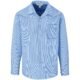 Mens Long Sleeve Micro Check Shirt - Light Blue
