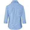 Ladies 3/4 Sleeve Micro Check Shirt - Light Blue