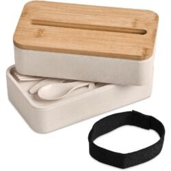 Okiyo Dura Wheat Straw & Bamboo Lunch Box Set