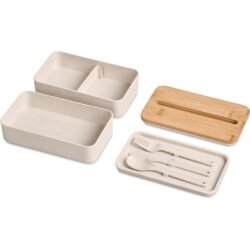 Okiyo Dura Wheat Straw & Bamboo Lunch Box Set