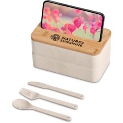 Okiyo Dura Wheat Straw & Bamboo Lunch Box Set