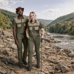 Ladies Short Sleeve Serengeti 2-Tone Bush Shirt