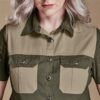 Ladies Short Sleeve Serengeti 2-Tone Bush Shirt