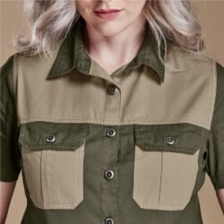 Ladies Short Sleeve Serengeti 2-Tone Bush Shirt