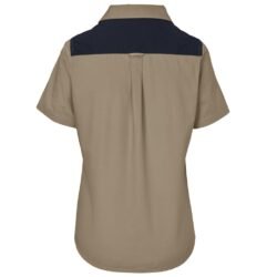 Ladies Short Sleeve Serengeti 2-Tone Bush Shirt