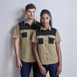 Ladies Short Sleeve Serengeti 2-Tone Bush Shirt