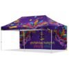 Coated Steel Sublimated Gazebo 6m x 3m - 1 Long Full-Wall Skin