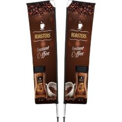 Legend 3M Sublimated Telescopic Double-Sided Flying Banner - 1 complete unit