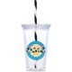 Malibu Double-Wall Plastic Tumbler & Straw - 470ml