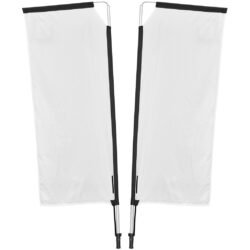 Legend 2M Sublimated Telescopic Double-Sided Flying Banner - 1 complete unit
