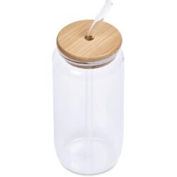 Okiyo Natsu Glass & Bamboo Tumbler & Straw - 500ml