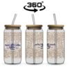 Okiyo Natsu Glass & Bamboo Tumbler & Straw - 500ml