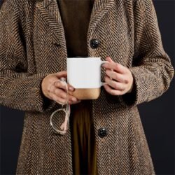 Serendipio Sienna Cork & Ceramic Sublimation Coffee Mug - 340ml