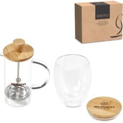 Okiyo Aibo Glass & Bamboo Coffee Set