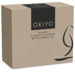 Okiyo Kanpai Bamboo Coaster & Bottle Opener Set