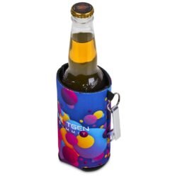 Pre-Printed Sample Hoppla Freezo Neoprene Stubby Cooler With Bottle Opener