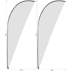 Legend 3m Sublimated Sharkfin Flying Banner Skin - Set Of 2 (Excludes Hardware)