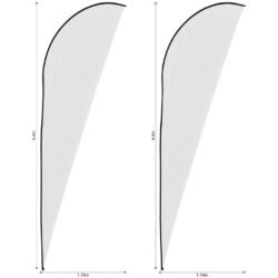 Legend 4m Sublimated Sharkfin Flying Banner Skin - Set Of 2 (Excludes Hardware)