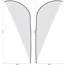 Legend 2m Sublimated Sharkfin Double-Sided Flying Banner Skin (Excludes Hardware)