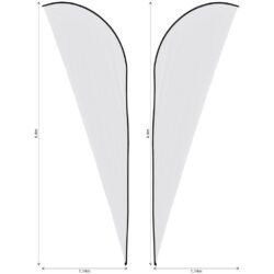 Legend 4m Sublimated Sharkfin Double-Sided Flying Banner Skin (Excludes Hardware)