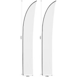 Legend 4m Sublimated Arcfin Flying Banner Skin - Set Of 2 (Excludes Hardware)
