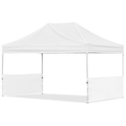 Coated Steel Sublimated Gazebo 4.5m x 3m - 2 Short  Half-Wall Skins