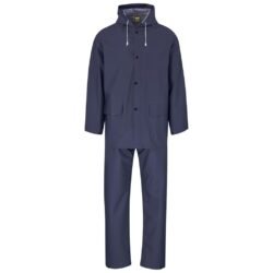 Light Hurricane Rubberised Polyester/PVC Rainsuit - Navy