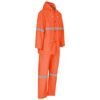 Light Duty Tornado  Hi-Viz Reflective  Rubberised Rainsuit - Orange