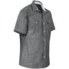 Mens Short Sleeve Windsor Shirt - Grey