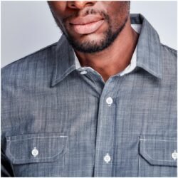 Mens Long Sleeve Windsor Shirt - Navy