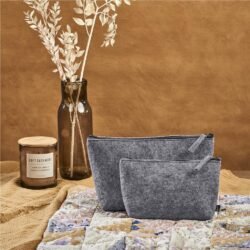 Okiyo Kesho Recycled PET Felt Mini Cosmetic Bag