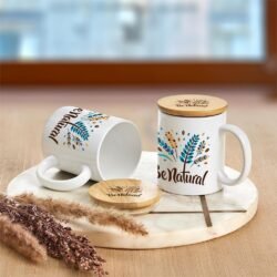 Okiyo Sozo Bamboo & Ceramic Sublimation Coffee Mug - 330ml