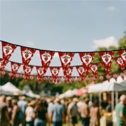 Sublimated Single-Sided Polyester Triangle Bunting 10m