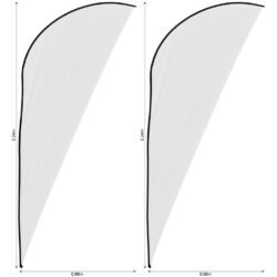 SKIN-7002-PAIR-NO-LOGO_1024X1024 Legend 2m Sublimated Sharkfin Flying Banner Skin - Set Of 2 (Excludes Hardware)